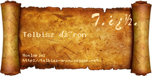Telbisz Áron névjegykártya